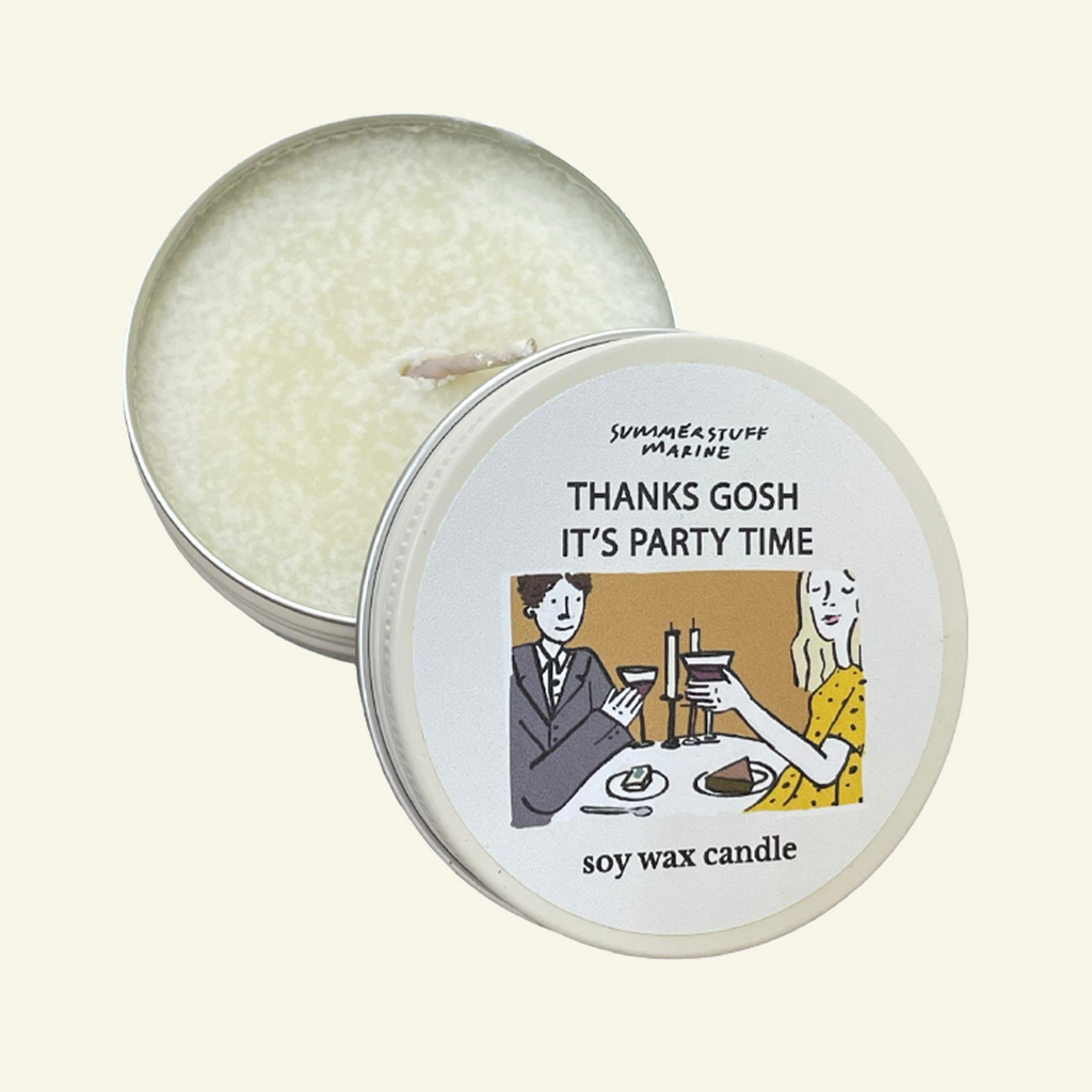THANKS GOSH IT'S PARTY TIME SOY WAX CANDLE