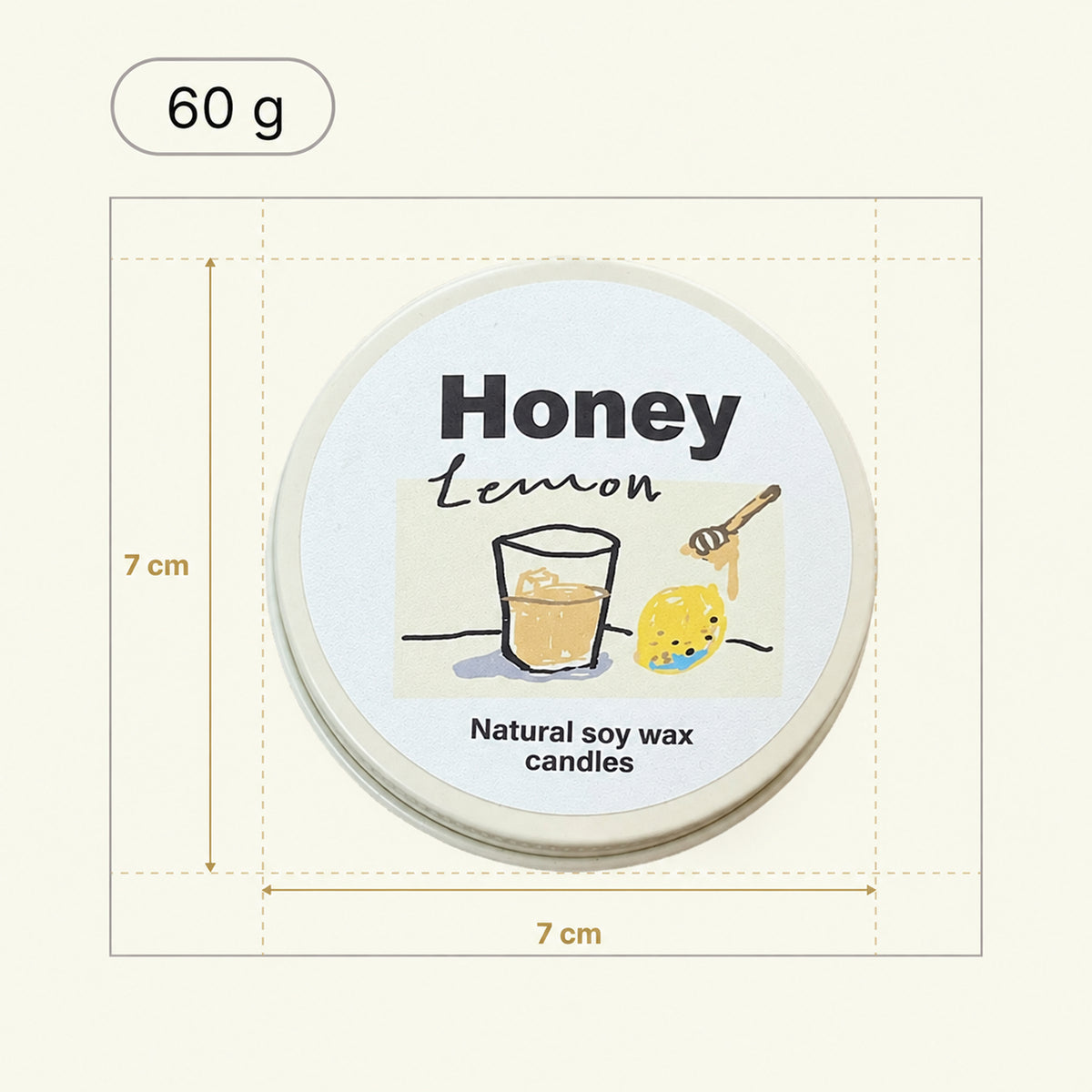 HONEY LEMON SOY WAX CANDLE